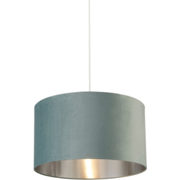 Lighting Collection Sage Green Silver Inner Velvet Drum Shade 50cm - Size: 28 x 50 x 50cm - Wilko - thumbnail 4