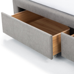 Julian Bowen Fullerton Super King Grey Linen Bed Frame with Underbed Drawers - Wilko - thumbnail 5