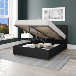 Aspire Hepburn Small Double Ebony Malham Weave Ottoman Bed - Brown - Aspire Beds - Wilko - thumbnail 3