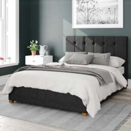 Aspire Hepburn Small Double Ebony Malham Weave Ottoman Bed - Brown - Aspire Beds - Wilko