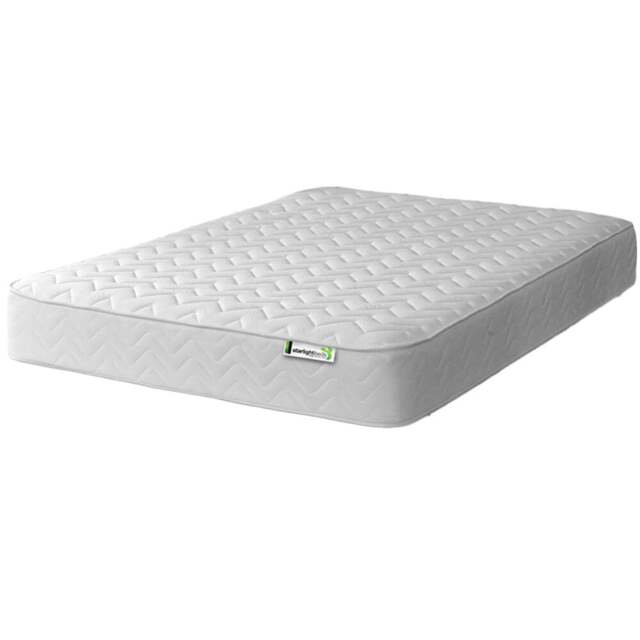 Starlight Beds Small Double White Zig Zag Hybrid Memory Foam and Spring Mattress - Wilko - image 1