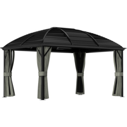 Outsunny 3 x 4m Dark Grey Aluminium Hard Top Gazebo - Wilko - thumbnail 3