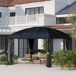 Outsunny 3 x 4m Dark Grey Aluminium Hard Top Gazebo - Wilko - thumbnail 5