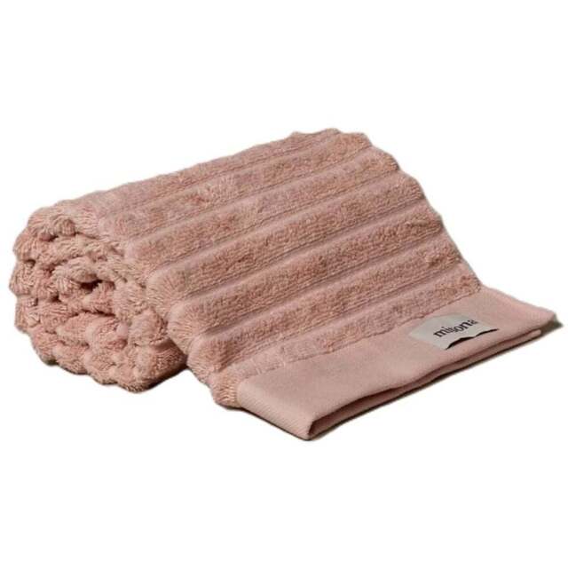 Misona Organic Cotton Blush Hand Towel - Size: 50 x 90cm - Pink - Wilko - image 1