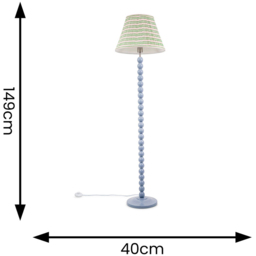 ValueLights Bobbins Pink Aztec Shade Powder Blue LED Floor Lamp - Size: 149 x 40 x 40cm - Wilko - thumbnail 7