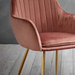 Lara Set of 2 Vintage Pink Dining Chair - LPD Home - Wilko - thumbnail 3