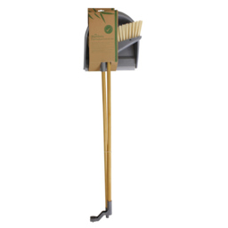 JVL Bamboo Tall Dustpan and Brush Set - Size: 24 x 24 x 90cm - Brown - JVL Homewares - Wilko - thumbnail 3
