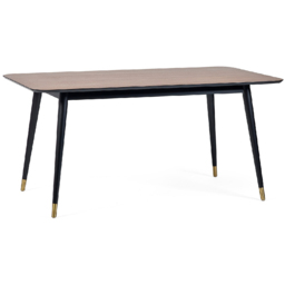 Julian Bowen Findlay Rectangular Table with Set of 4 Blue Luxe Chairs - Size: 4 Seater - Brown - Wilko - thumbnail 5