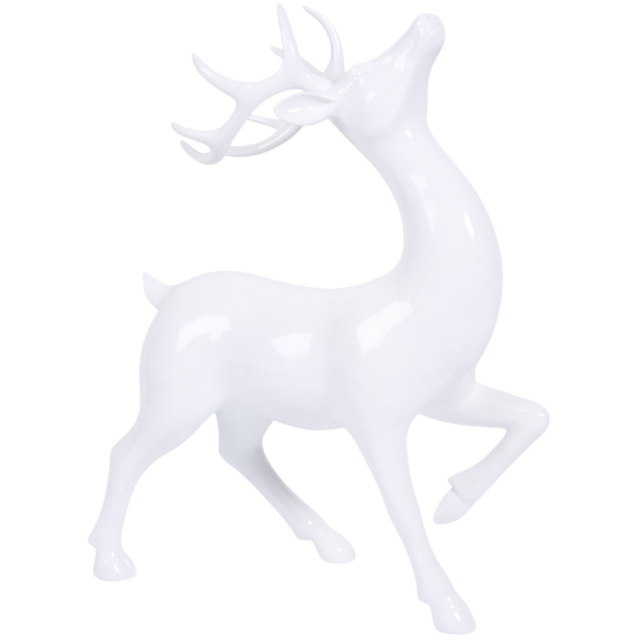 Elegant Stag Standing DecorationWhite - Mistletoe Cottage - Wilko - image 1