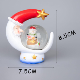 Shatchi Christmas Mini Snowglobe Water Ball Snow Dome Base - Size: 7 x 5.5 x 5.5cm - Multi - Wilko - thumbnail 5