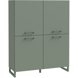 Florence Sali 4 Door Sage Green Highboard - Size: 138.6 x 109.9 x 41.1cm - Wilko - thumbnail 3