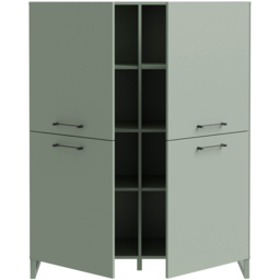 Florence Sali 4 Door Sage Green Highboard - Size: 138.6 x 109.9 x 41.1cm - Wilko - thumbnail 5