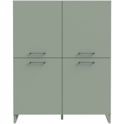 Florence Sali 4 Door Sage Green Highboard - Size: 138.6 x 109.9 x 41.1cm - Wilko - thumbnail 6