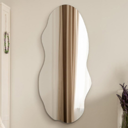 MirrorOutlet The Lacuna Frameless Pond Wall Mirror 100 x 45cm - Clear - Wilko - thumbnail 3