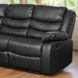 Brooklyn 5 Seater Black Corner Manual Recliner Sofa - Artemis Home - Wilko - thumbnail 5