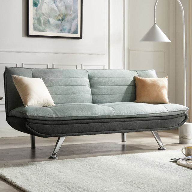 Home Detail Michigan 2 Seater Grey and Charcoal Fabric Sofa Bed - Wilko - image 1