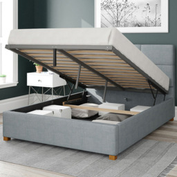 Aspire Caine Single Sky Malham Weave Ottoman Bed - Blue - Aspire Beds - Wilko - thumbnail 3