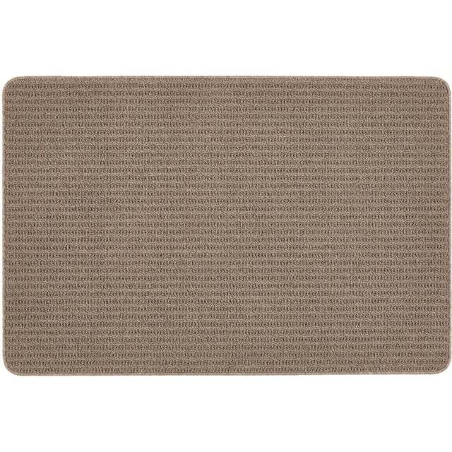 My Mat Mink Sculptured Waffle Texture Washable Rug 80 x 120cm - Brown - Wilko - image 1