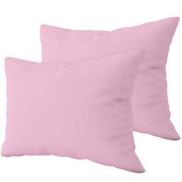 Opus Pink Polycotton Pillowcase 2 Pack - Size: 74 x 48cm - Wilko - thumbnail 1