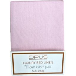 Opus Pink Polycotton Pillowcase 2 Pack - Size: 74 x 48cm - Wilko - thumbnail 4