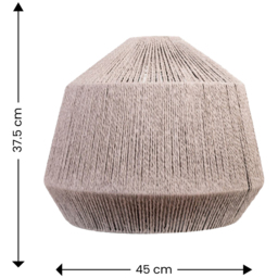 ValueLights Riad Grey Rope Ceiling Pendant Lamp Shade - Size: 37.5 x 45 x 45cm - Wilko - thumbnail 5
