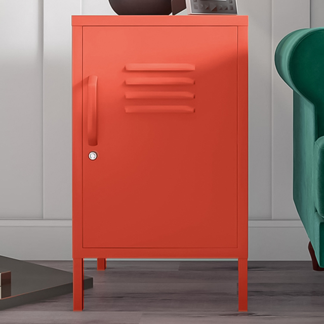 Novogratz Cache Orange Metal Locker End Table - Size: 69 x 37 x 40cm - Wilko - image 1