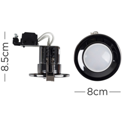ValueLights Black Chrome Warm White LED Ceiling Downlight 4 Pack - Wilko - thumbnail 6