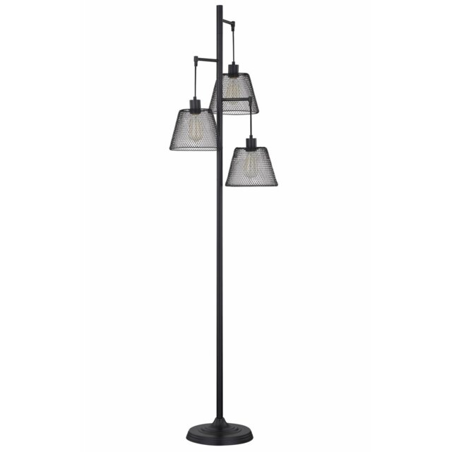 Dexter 3 Light Floor Lamp - Black - Wilko - image 1