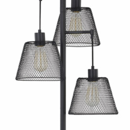 Dexter 3 Light Floor Lamp - Black - Wilko - thumbnail 5