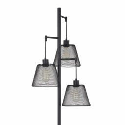 Dexter 3 Light Floor Lamp - Black - Wilko - thumbnail 3