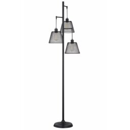 Dexter 3 Light Floor Lamp - Black - Wilko - thumbnail 1