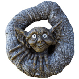 Marco Paul Tree Peeker Goblin Garden Ornament - Size: 20 x 20 x 34.8cm - Grey - Wilko