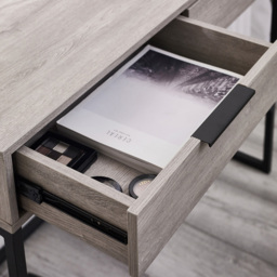 Julian Bowen Bali 2 Drawer Grey Oak Dressing Table - Wood - Wilko - thumbnail 7