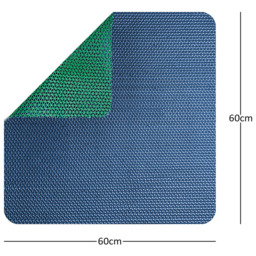 Nicoman Reversible Blue and Green Square Corner Shower Mat 60 x 60cm - Size: 0.4 x 60 x 60cm - Wilko - thumbnail 5