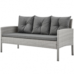 Home Detail Roma 7 Seater Dark Grey Rattan Sofa Set with Cover - Wilko - thumbnail 4