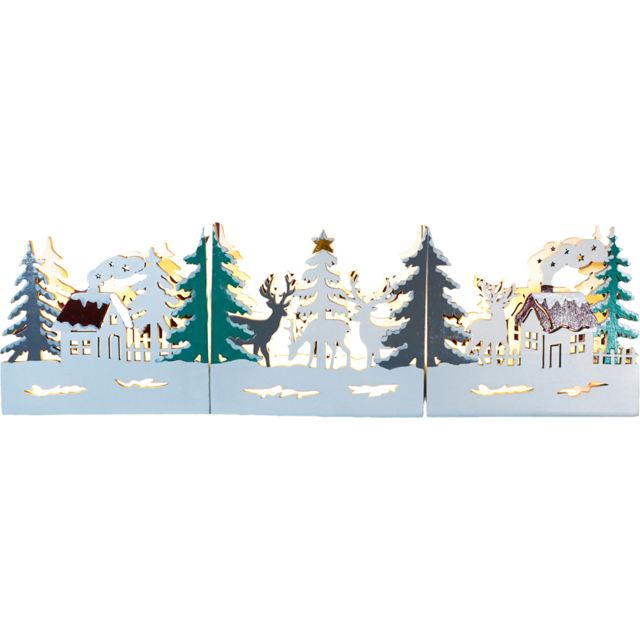 Xmas Haus LED Festive Village Decoration - Size: 12.8 x 16 x 14.2cm - White - Wilko - image 1