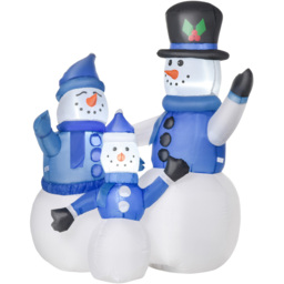 Everglow LED Inflatable Christmas Snowman Family Decoration 3.9ft - Size: 4ft - White - Wilko - thumbnail 3