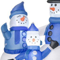 Everglow LED Inflatable Christmas Snowman Family Decoration 3.9ft - Size: 4ft - White - Wilko - thumbnail 4