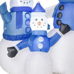 Everglow LED Inflatable Christmas Snowman Family Decoration 3.9ft - Size: 4ft - White - Wilko - thumbnail 6