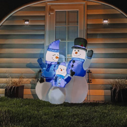 Everglow LED Inflatable Christmas Snowman Family Decoration 3.9ft - Size: 4ft - White - Wilko - thumbnail 7