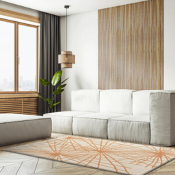 Esselle Home Aura Starburst Natural and Orange Rug 160 x 230cm - Wilko - thumbnail 7