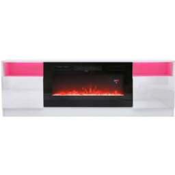 Living and Home 12 Mood Light Colour White TV Stand Surround Set Electric Fireplace 36 inch - Size: 58.5 x 178 x 35 cm - Wilko - thumbnail 3