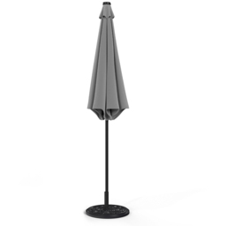 Living and Home Light Grey 24 LED Crank Lift Garden Parasol with Floral Pattern Base 3m - Wilko - thumbnail 4