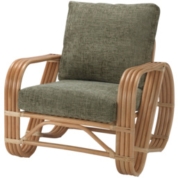 Desser Furniture Pretzel Natural Rattan Jubilee Sage Armchair - Size: Single - Brown - Wilko - thumbnail 3
