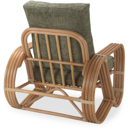 Desser Furniture Pretzel Natural Rattan Jubilee Sage Armchair - Size: Single - Brown - Wilko - thumbnail 4