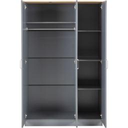 Seconique Portland 3 Door Grey and Oak Effect Wardrobe - Wilko - thumbnail 5