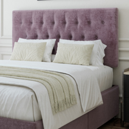 Bedmaster Double Mauve Naples Linen Divan Base with Lona Headboard - Brown - Wilko - thumbnail 3