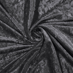 Intimates Charcoal Plain Crushed Velvet Curtains 168X229cm - Size: W 168 x D 229cm - Grey - Wilko - thumbnail 4