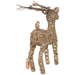 LED Rattan Reindeer Standing DecorationBrown - Amber Charm - Wilko - thumbnail 4