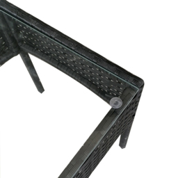 Roger 4 Seater Black Rattan Outdoor Sofa Set with Table and Seat Cushions - MCC - Wilko - thumbnail 4